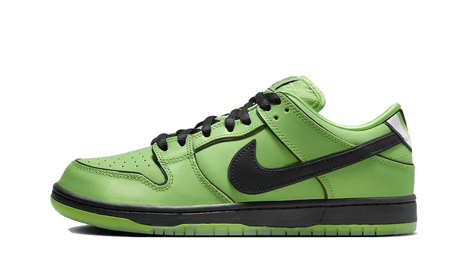 Nike The Powerpuff Girls x Nike SB Dunk Low "Buttercup" czarny-niebieski - widok główny z boku | Saturaise.com