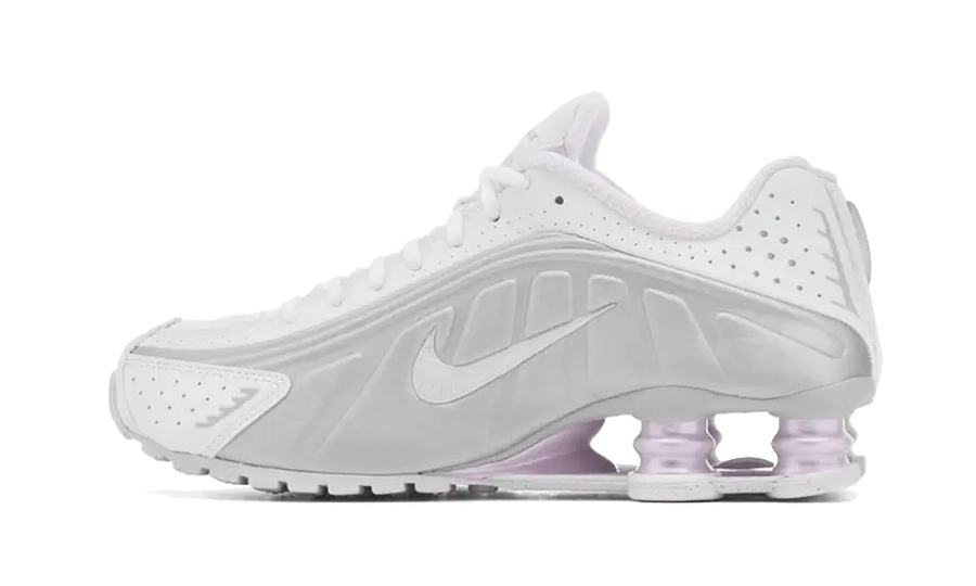 Nike Shox R4 Silver Purple biały-fioletowy - widok główny z boku | Saturaise.com