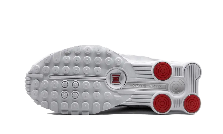 100% Oryginalne Shox R4 White Metallic Silver - widok z tyłu - 925.00 PLN