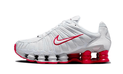 Nike Shox TL Platinum Tint Gym Red czerwono-czarny - widok główny z boku | Saturaise.com