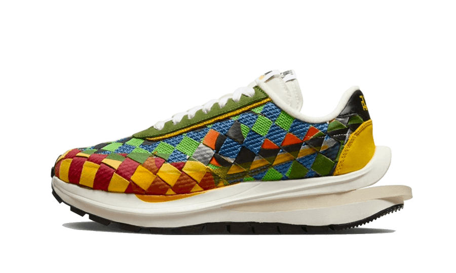 Sacai Vaporwaffle Woven Sacai Jean Paul Gaultier Green Gusto multi-color - widok główny z boku | Saturaise.com