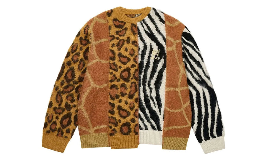 Palace Palace Needles Hairy Knit Animal brązowy - widok główny z boku | Saturaise.com
