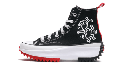 Saturaise Run Star Hike Hi Keith Haring Black czarny-biały - widok główny z boku | Saturaise.com