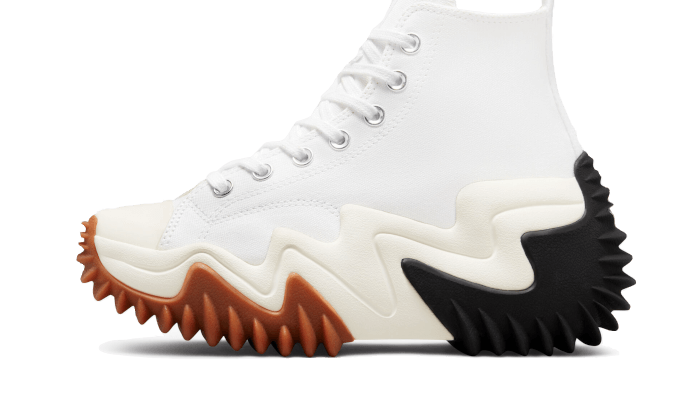 Saturaise Run Star Motion White czarny-biały - widok główny z boku | Saturaise.com