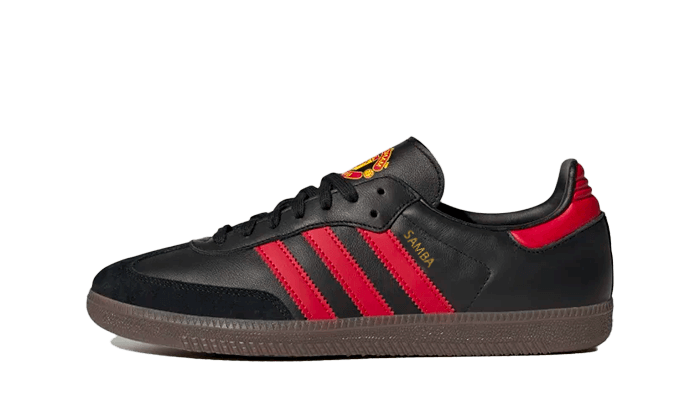 Adidas Samba Manchester czarny-czerwony - widok główny z boku | Saturaise.com