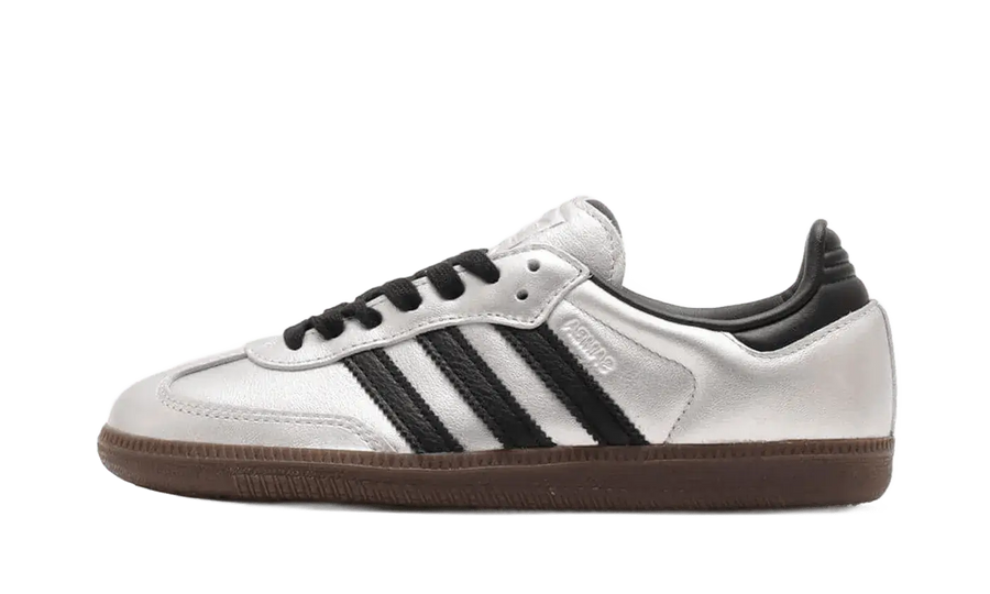 Adidas Adidas Samba OG Silver Metallic Black Gum czarny-srebrny - widok główny z boku | Saturaise.com