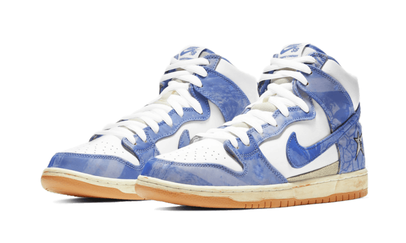 Kup oryginalne Carpet Company x Nike SB Dunk High "Blue/White-Gum" - widok z drugiego boku - Sneakersy