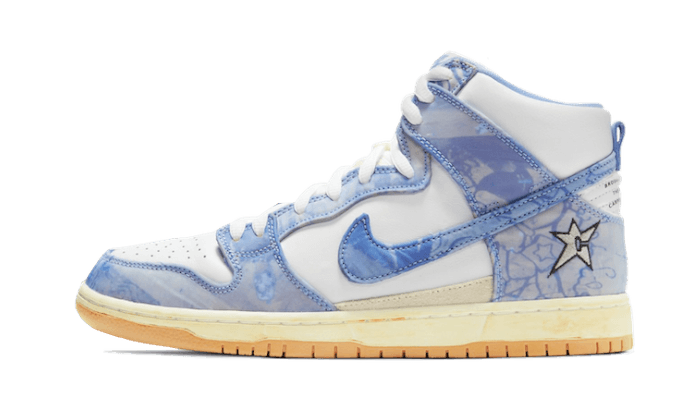Nike Carpet Company x Nike SB Dunk High "Blue/White-Gum" biały-niebieski - widok główny z boku | Saturaise.com