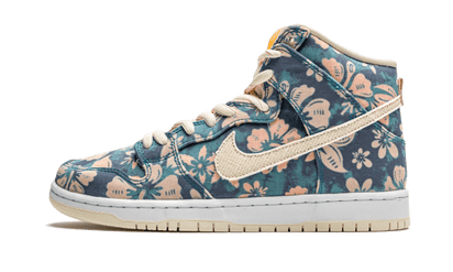 Nike SB Dunk High Hawaii biały-niebieski - widok główny z boku | Saturaise.com