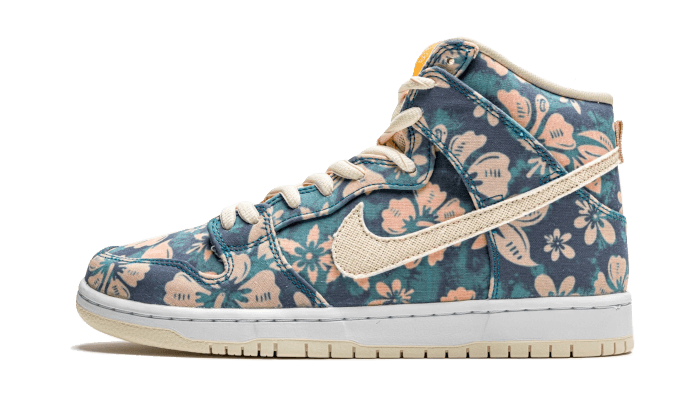 Nike SB Dunk High Hawaii biały-niebieski - widok główny z boku | Saturaise.com