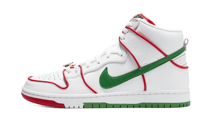 Nike SB Dunk High Paul Rodriguez biały-czerwony - widok główny z boku | Saturaise.com