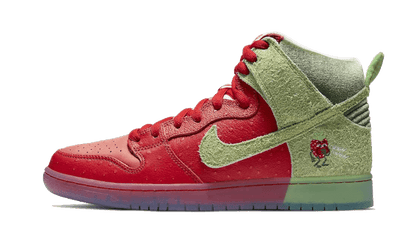 Nike SB Dunk High Pro QS Strawberry Cough czerwony-zielony - widok główny z boku | Saturaise.com