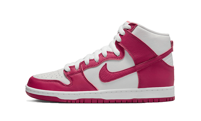 Nike SB Dunk High Sweet Beet biały - widok główny z boku | Saturaise.com