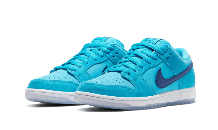 Kup oryginalne SB Dunk Low Blue Fury BQ6817-400 - widok z drugiego boku - Sneakersy