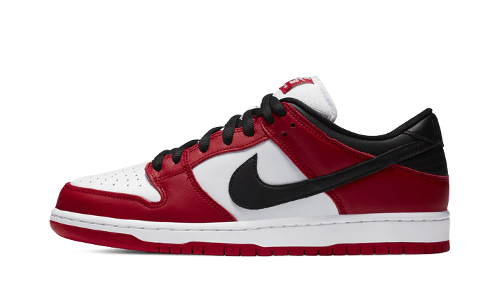 Nike SB Dunk Low Pro Chicago biało-czerwony - widok główny z boku | Saturaise.com