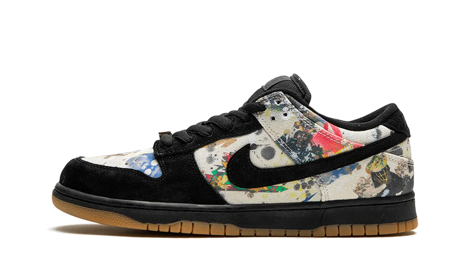 Nike SB Dunk Low Supreme Rammellzee czarny - widok główny z boku | Saturaise.com