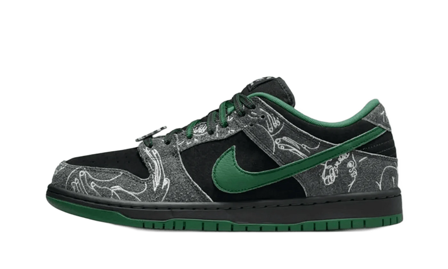 Nike SB Dunk Low There Skateboards czarny-biały - widok główny z boku | Saturaise.com
