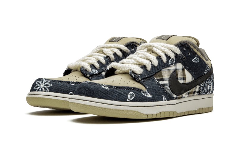 Kup oryginalne Travis Scott x Nike Dunk Low Premium QS SB "Cactus Jack" - widok z drugiego boku - Sneakersy