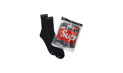 Skarpety Supreme Hanes Black – 4 Sztuki
