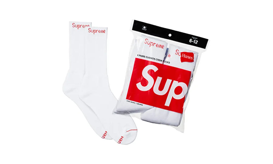 Skarpety Supreme Hanes White – 4 Sztuki