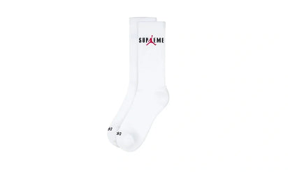 Skarpety Supreme Jordan Crew White