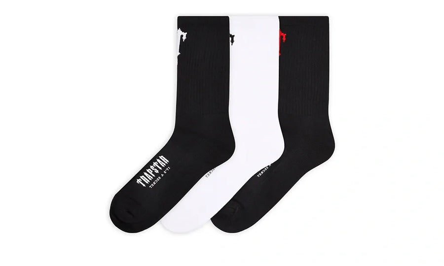 Skarpety Trapstar 3 Pack Irongate T Black White Red