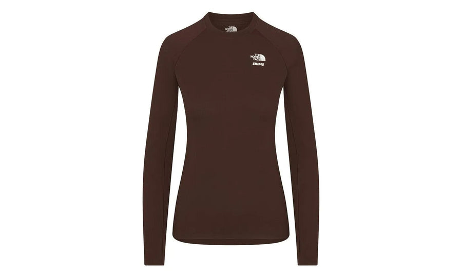 The North Face SKIMS x TNF Dotknit Long Sleeve Top Coca niebiesko-biały - widok główny z boku | Saturaise.com