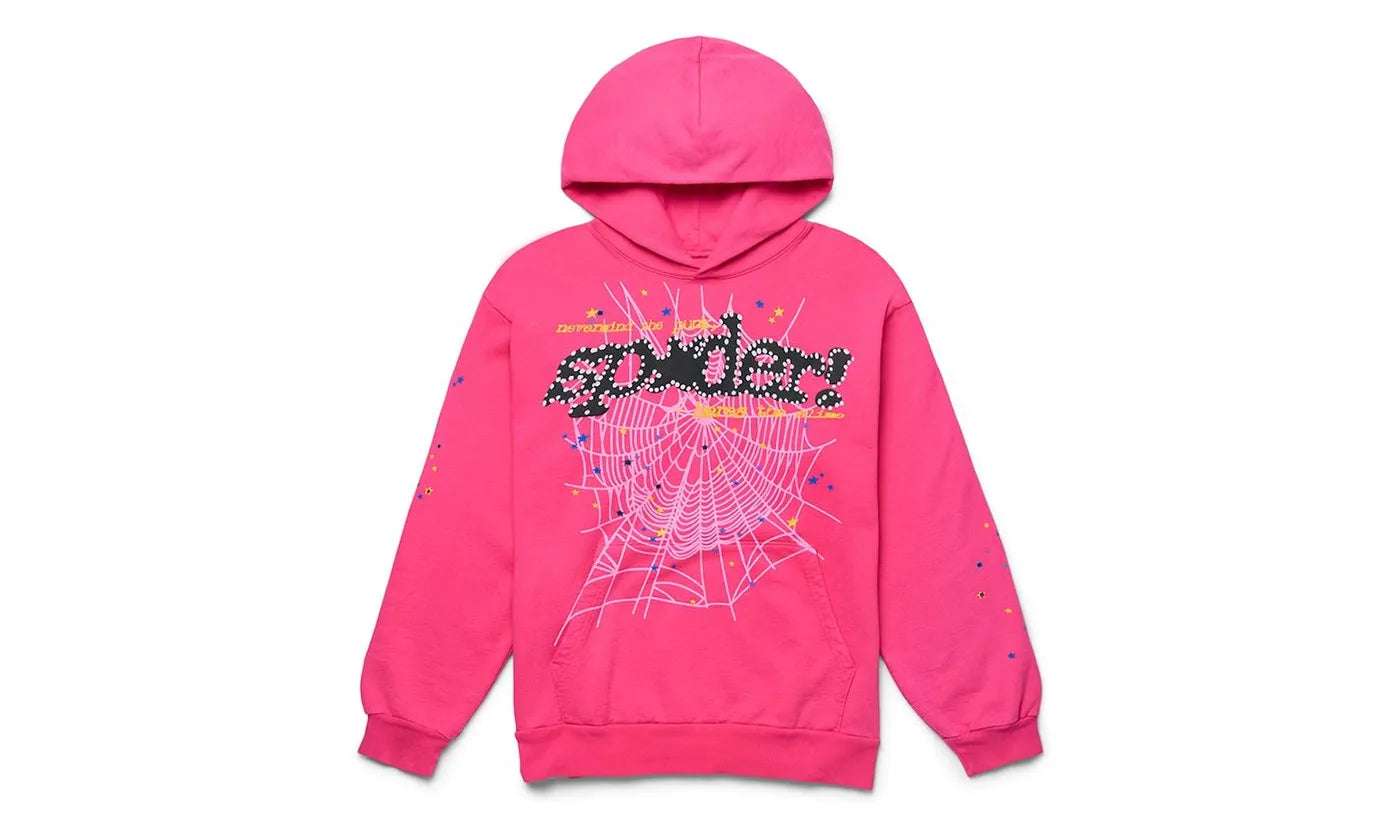 Sp5der P*NK V2 Hoodie Pink - Streetwear & Moda | Saturaise.com S5D