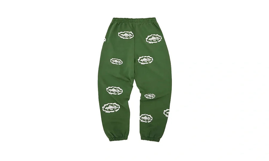 Spodnie Dresowe Corteiz x Denim Tears Island Wreath Sweatpant Green - zdjęcie 2