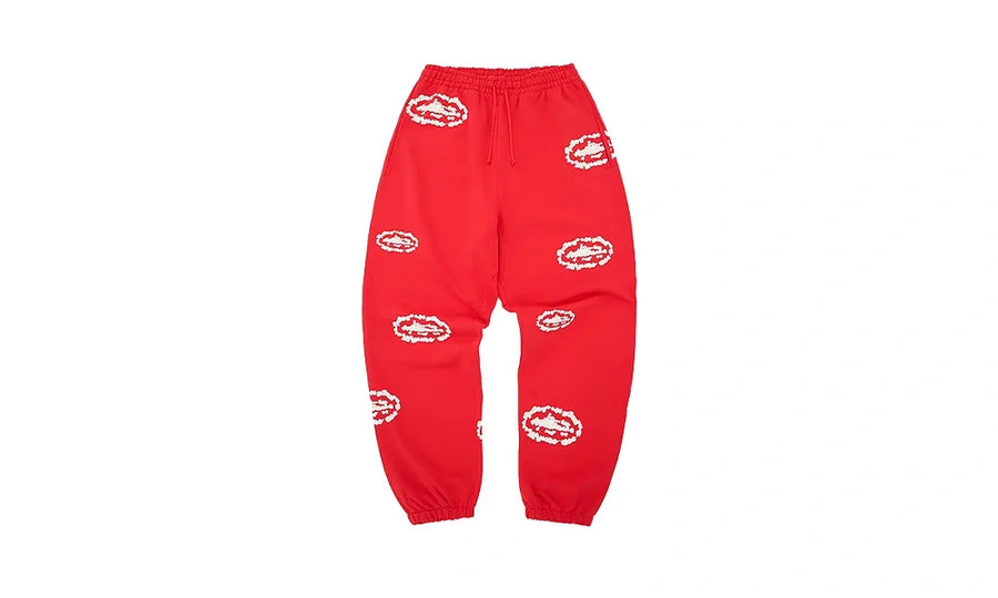 Spodnie Dresowe Corteiz x Denim Tears Island Wreath Sweatpant Red