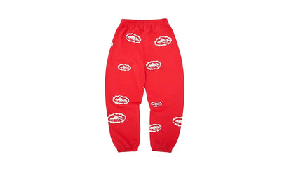 Spodnie Dresowe Corteiz x Denim Tears Island Wreath Sweatpant Red - zdjęcie 2