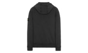 Stone Island Brushed Cotton Fleece Hooded Sweatshirt Black