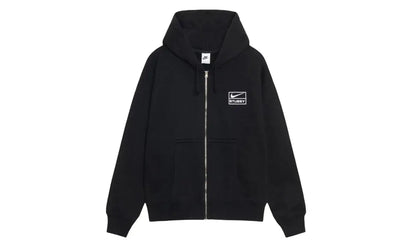 Stussy x Nike Stone Washed Fleece Zip Hoodie (FW25) Black