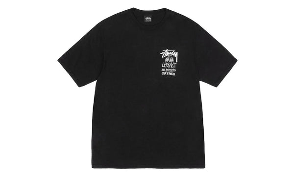 Stussy x Our Legacy Work Shop 8 Ball Yin Yang Pigment Dyed Tee Black - Stussy x Our Legacy Work Shop 8 Ball Yin Yang Pigment Dyed Tee Black - widok z drugiego boku - Premium Quality