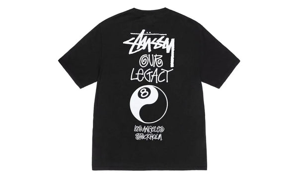 Stussy x Our Legacy Work Shop 8 Ball Yin Yang Pigment Dyed Tee Black