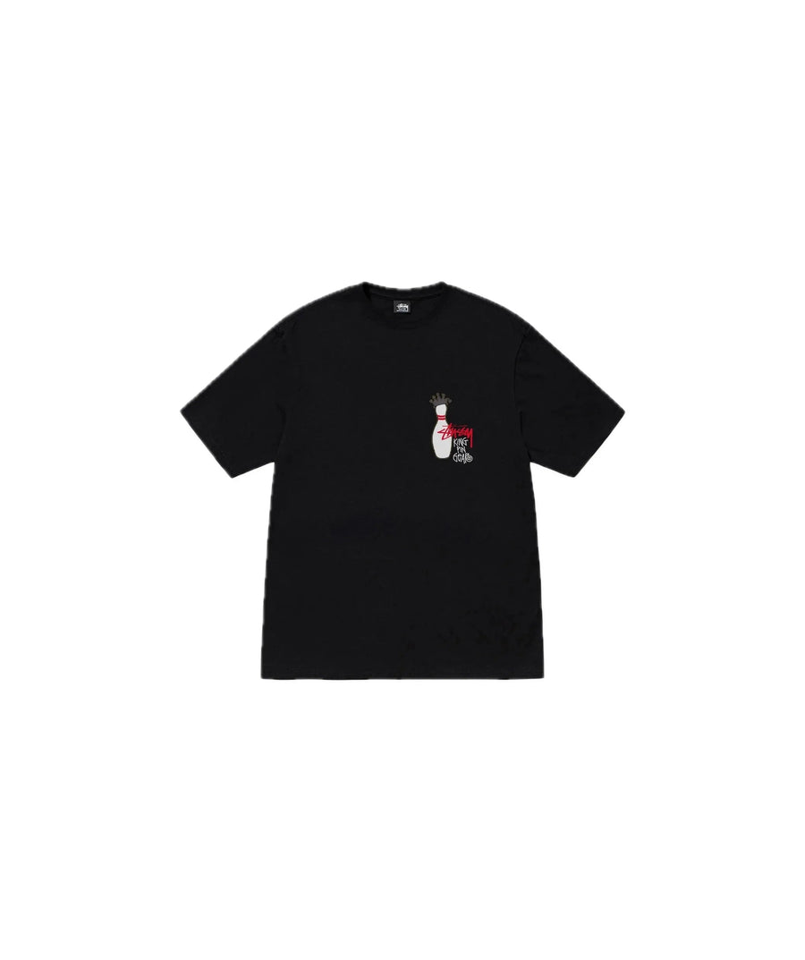 Stussy Kingpin Pigment Dyed Tee Black - widok z drugiego boku - Premium Quality