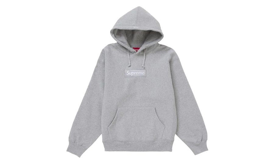Supreme Supreme Box Logo Hooded Sweatshirt Sweatshirt (FW24) Ash Grey - widok główny z boku - Streetwear