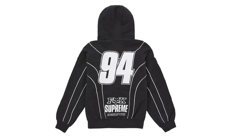 Fox Racing x Supreme Zip Up Hooded Sweatshirt Black