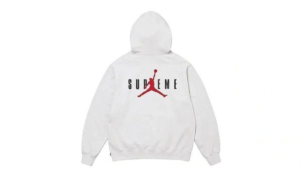 Supreme Jordan Hooded Sweatshirt (FW24) Ash Grey - Supreme Jordan Hooded Sweatshirt (FW24) Ash Grey - zdjęcie 2
