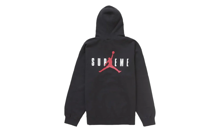 Supreme Jordan Hooded Sweatshirt (FW24) Black - widok z drugiego boku - Premium Quality