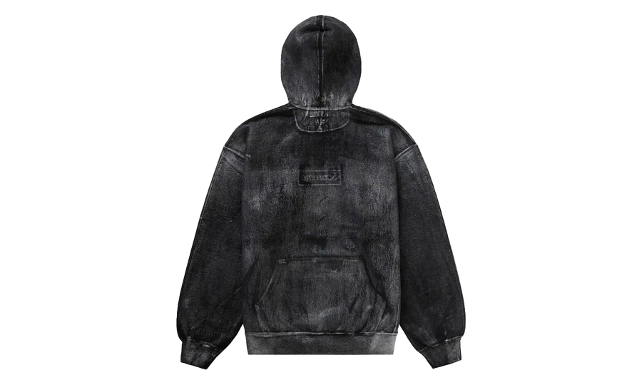 Supreme MM6 Maison Margiela Foil Box Logo Hooded Sweatshirt Black - widok z drugiego boku - Premium Quality