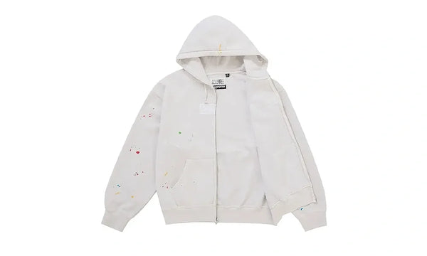 Supreme MM6 Maison Margiela Foil Box Logo Hooded Sweatshirt White - Supreme MM6 Maison Margiela Foil Box Logo Hooded Sweatshirt White - zdjęcie 2