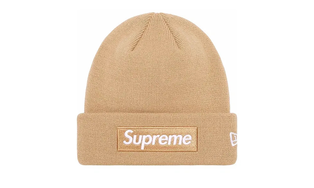 Supreme New Era Box Logo Beanie (FW23) Dark Sand