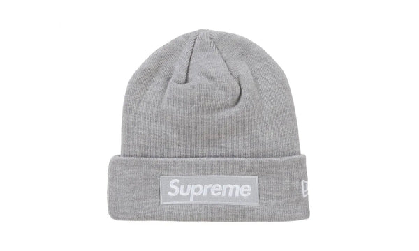 Supreme New Era Box Logo Beanie (FW24) Heather Grey