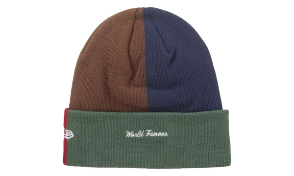 Supreme New Era Box Logo Beanie (FW24) Multicolor - Supreme New Era Box Logo Beanie (FW24) Multicolor - widok z drugiego boku - Markowe dodatki