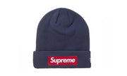 Supreme Supreme New Era Box Logo Beanie (FW24) Navy - widok główny z boku - Akcesoria