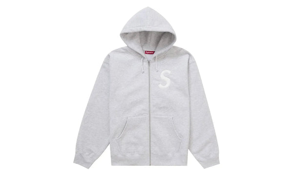 Supreme S Logo Zip Up Hooded Sweatshirt (FW24) Ash Grey