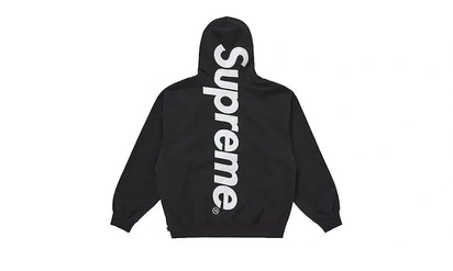 Supreme Satin Applique Hooded Sweatshirt FW24 Black