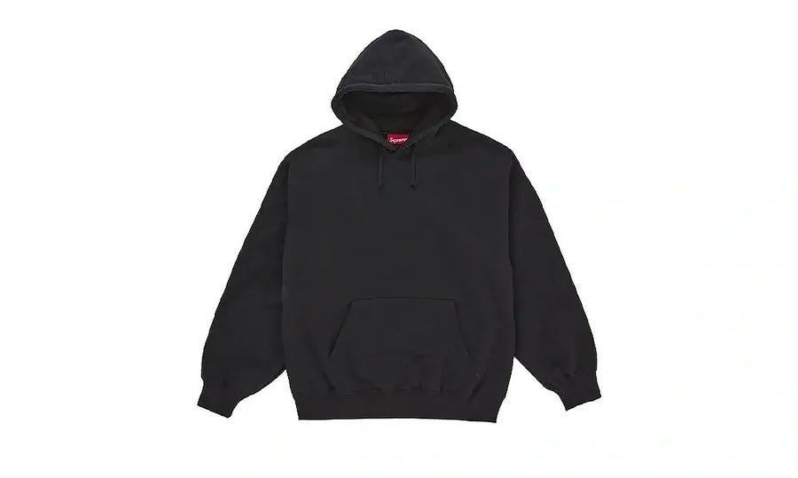 Supreme Satin Applique Hooded Sweatshirt FW24 Black - zdjęcie 2