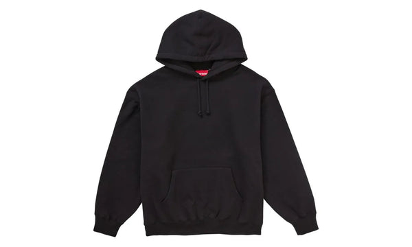 Supreme Satin Applique Hooded Sweatshirt FW24 Black - Supreme Satin Applique Hooded Sweatshirt FW24 Black - widok z drugiego boku - Premium Quality